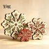 Festive Desktop Wood Decorations 3Pcs/Set Christmas Wooden Ornaments, Rustic Gingerbread Man Tree Tiered Tray Seasonal Table Centerpieces Decor,