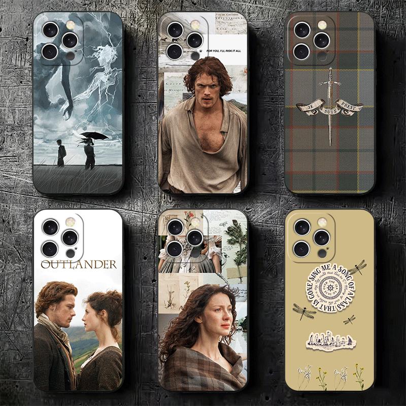 Outlander TV Клэр Мягкий чехол для телефона для iPhone 16 16E 17 Air 15 Pro Max 14 Plus 13 Mini 11 12 7 Черный чехол Задняя крышка