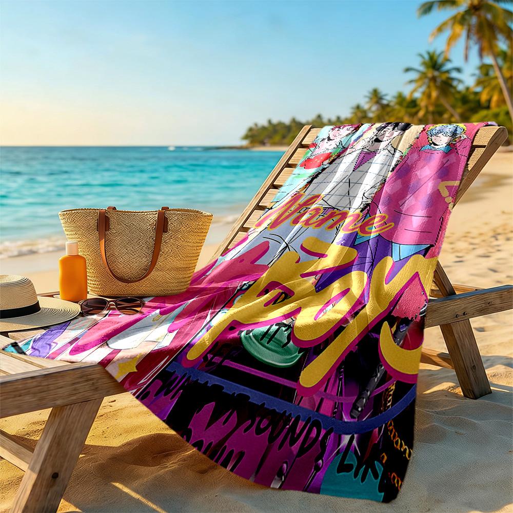 Saja Boys Customized Name Beach Towel Soft Durable Quick-Dry Suitable for Sports Travel Swimming Yoga Bathroom Beach And Pool