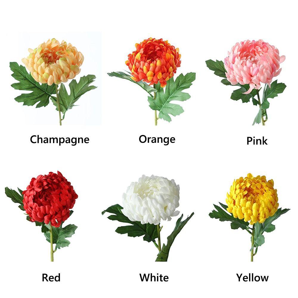 Сделай сам Реалистичная Хризантема Многоцветный Искусственный Цветок НОВЫЙ Цветочная Композиция Украшение для Дома