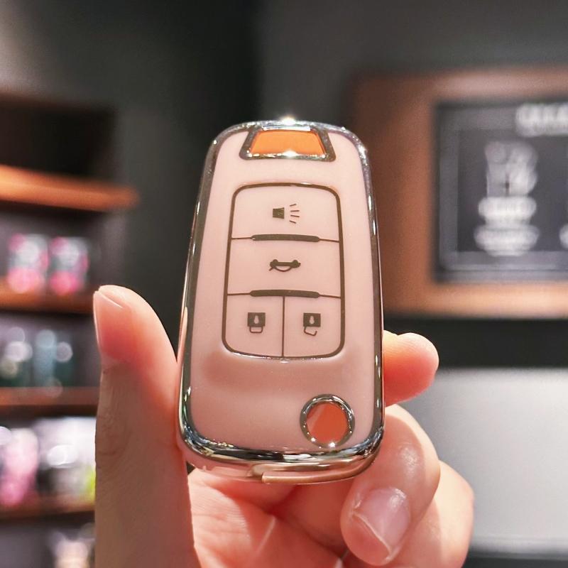 Чехол для автомобильного ключа с ремешком ручной работы для Chevy 2010-2019 Chevrolet Impala Camaro Cruze Equinox Malibu Sonic GMC Terrai