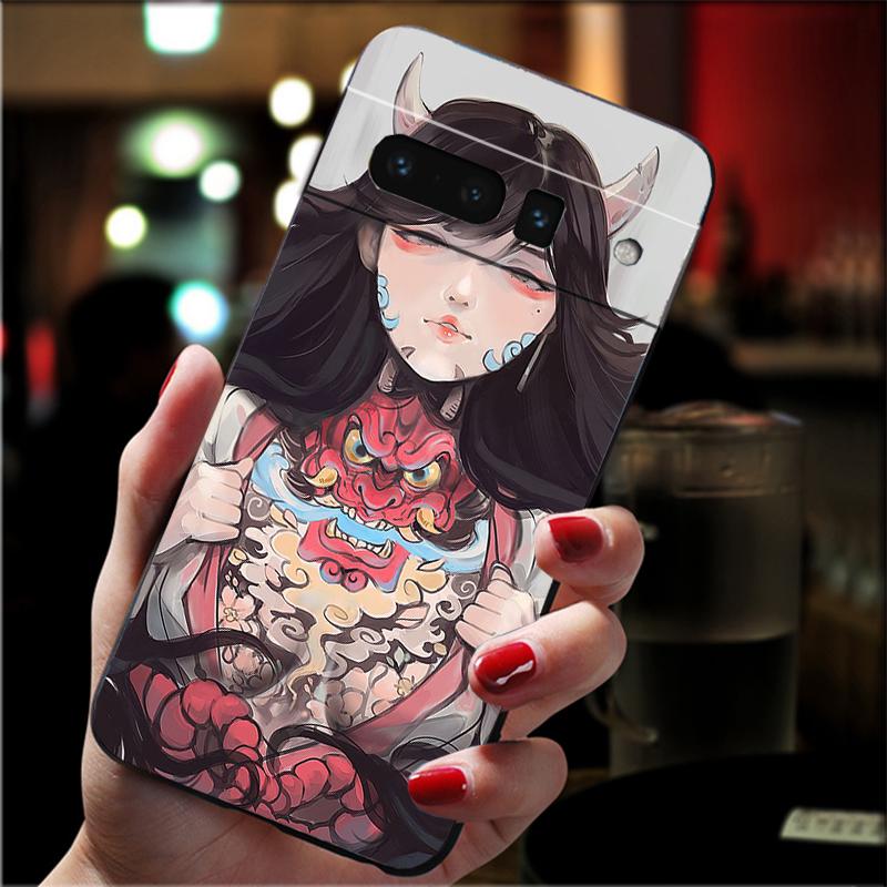 Чехол для телефона Google Pixel 8 7 Pro 7a 6A 6 Pro Pixel 8A 4A 3A 4 XL Pixel 5 6 4 3 3A XL в японском стиле Art Wave Case