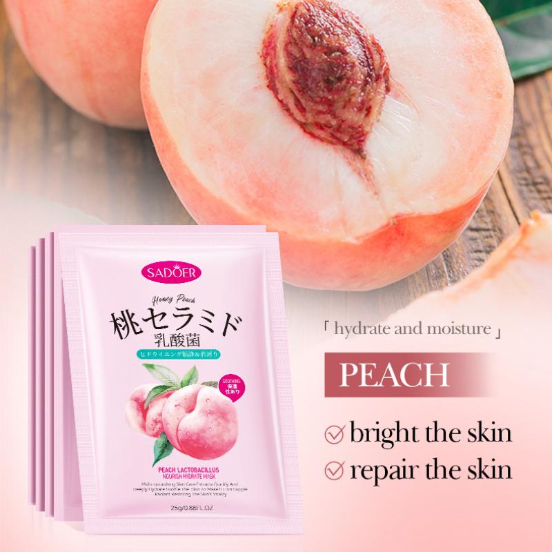 Питательная увлажняющая маска SADOER Peach Lactobacillus