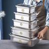 Прямоугольный контейнер для хранения продуктов из нержавеющей стали 304