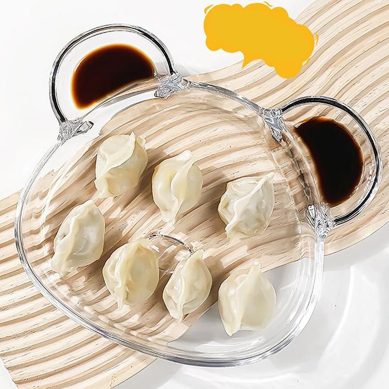 Creative Bear Shaped Spice Plates Seashell Shape Dumplings Bowl Serving Tray Dipping Sauce Salad Fruit Plate Kitchen Tableware