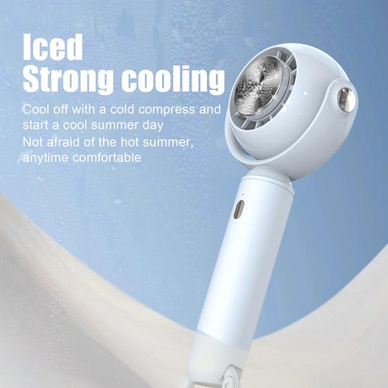 Air Conditioner Fan Powerful Handheld Fan with 3-Speed Settings Low Noise Battery-Operated Rechargeable Portable Small Fan