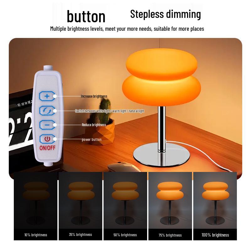 Nordic Bauhaus Vintage Bedside Lamp - Modern Creative Design for Bedroom Decor