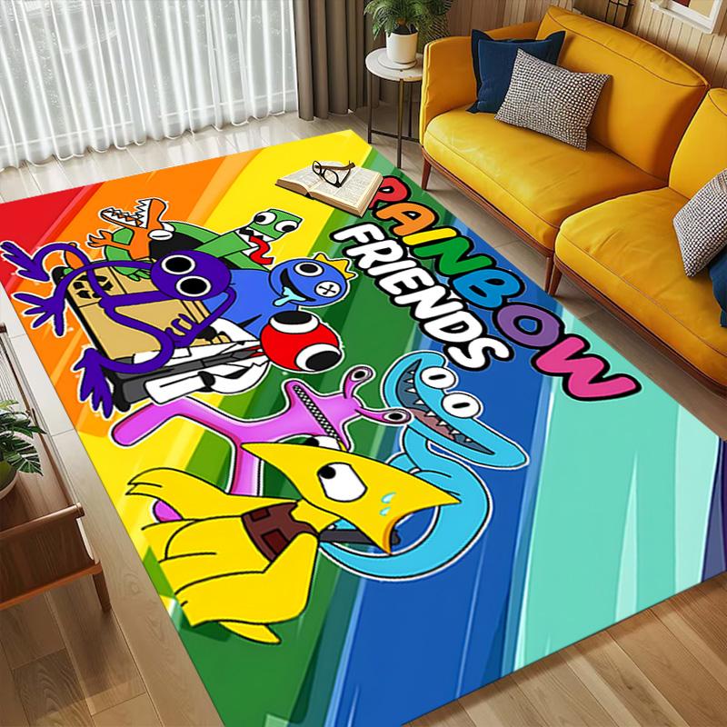 Rainbow Friends Living Room Nonslip Area Rug Soft Carpet For Bedroom Game Playroom Sofa Office Home Decor Doormat Christmas Gift C9302530