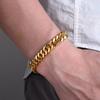 Fashion Cuban Chain Link Stainless Steel Jewelry Gift Vintage Punk Gold Men Women Bangle Fashion Hip Pop Bracelet