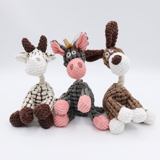 Пищащая плюшевая игрушка для собак Интерактивная мягкая игрушка для собак Мягкая игрушка для собак Мягкий ослик