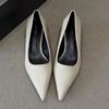 Fashion French Style Temperament Women Pumps 2025 Fashion Pointed Toe Thin Low Heels Shoes Elegant Party Solid Color Soft Women Pumps