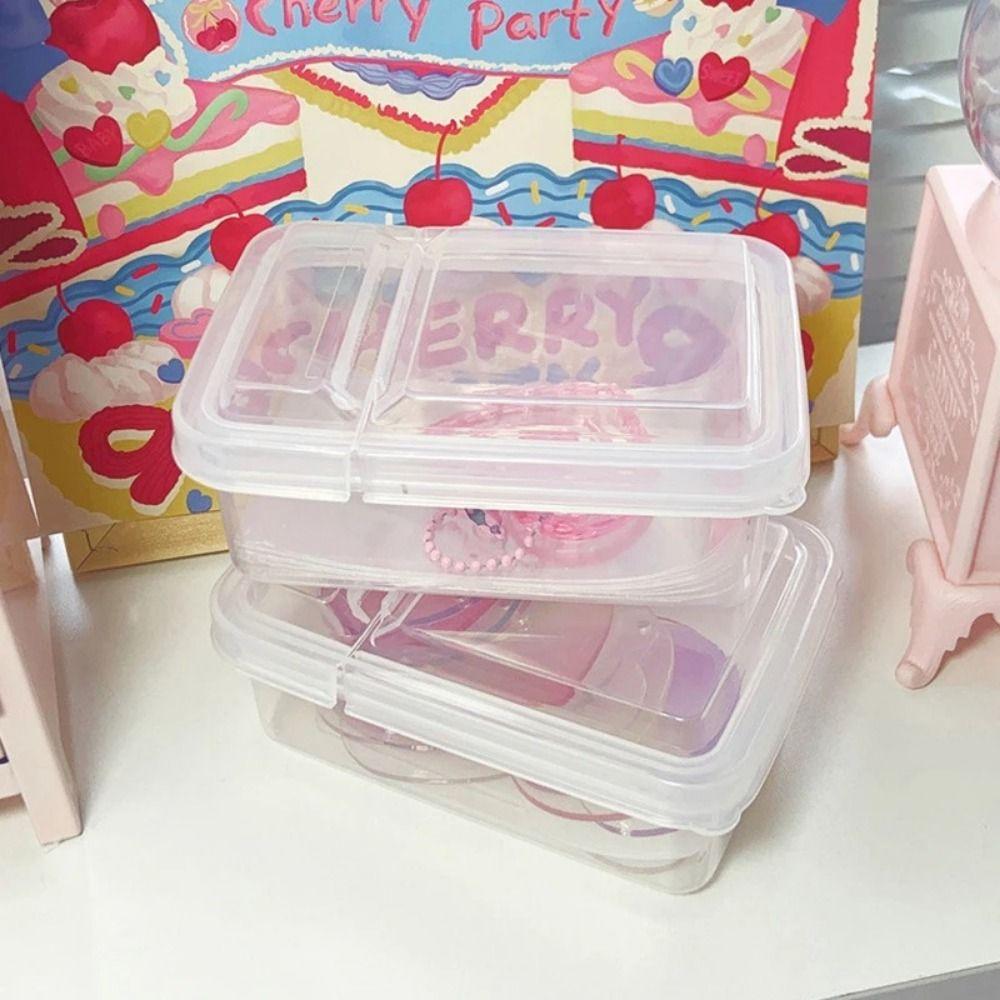 Small Card Film Storage Box Transparent Photocard Collection Case Flip Lip Card Holder Box DIY