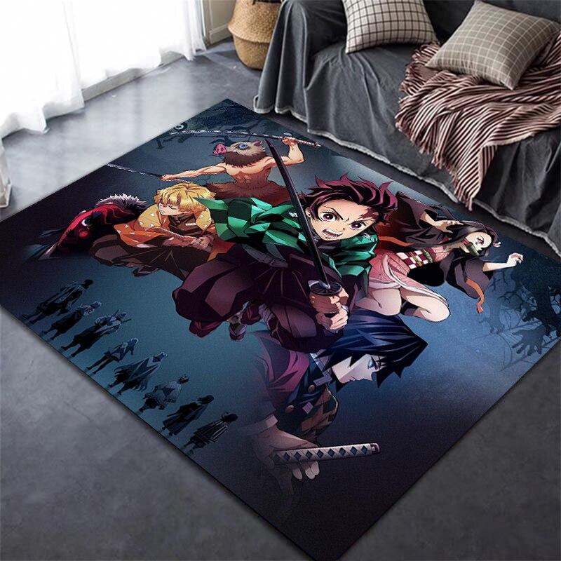 Devil's Blade аниме Demon Slayer Kimetsu ковер с 3D принтом домашний декор мягкий коврик для спальни детские игровые ковры для ползания для гостиной