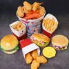 Display Artificial Food Model Faux Fried Chicken Hamburger Fries Sandwish Simulation Kitchen