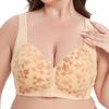 A-G Cup 36-52 Extra Large Size Bra Without Steel Ring Tank Top Style Gold Edge Lace Front Button Underwear
