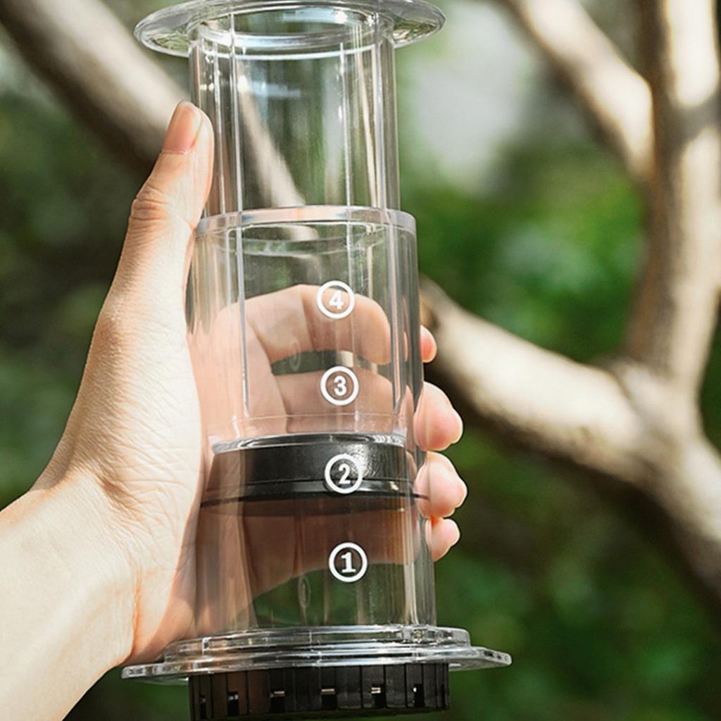 300 мл Прозрачная Уличная Портативная Ручная Кофеварка Ручного Заваривания Кофейный Пресс-Френч для Путешествий
