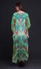 Phagun Branch & Colorful Parrot Bird Long Caftan Maxi Dress Beach Swimwear Cover Up Womens