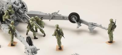 Hobby Japan 1/35 HJM Военная серия №. 2 JGSDF FH-70 Полевая артиллерийская установка Набор Пластиковая модель HJMM002 Отлито в цвете