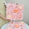 Розовая Шелковая Стена из Искусственных Цветов 3D Роза Искусственный Цветок Фон Стена из Цветов Роз Фотостудия