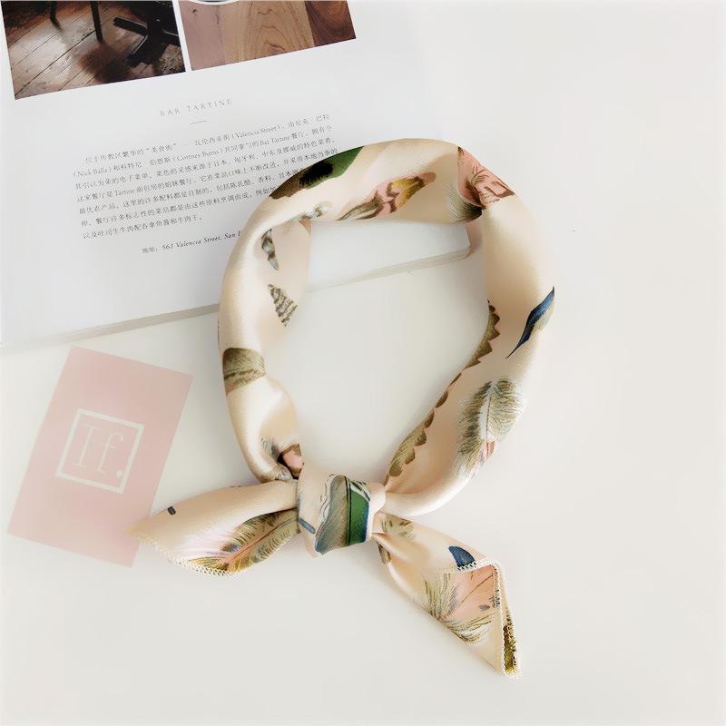 50 Spring/Summer New Small Scarf Small Square Scarf Women'S Professional Decoration Printed Professional Fashion Scarf