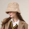 Ветрозащитная шерстяная шляпа-ведро в корейском стиле, теплая шляпа рыбака, плюшевая женская шляпа в стиле Харадзюку
