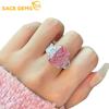 Classic Copper Alloy Zircon Ring Ladies Jewelry Wedding Promise Party Gift