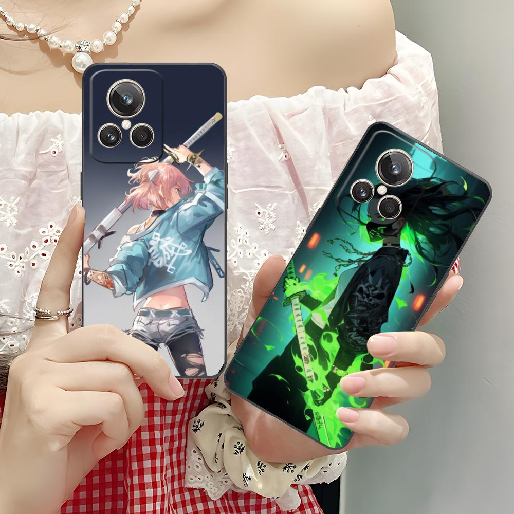 Чехол для мобильного телефона с аниме-девушкой для Realme 15 14 13 12 11 10 9 Pro Plus T i Lite 5G Цветной печатный чехол Чехол для мобильных телефонов