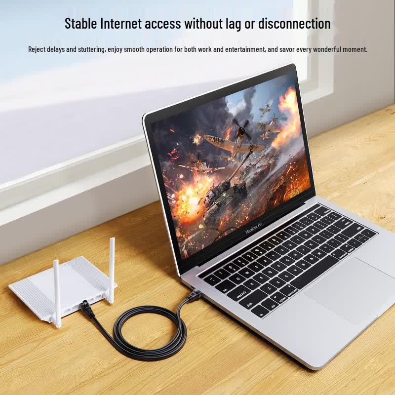 CHOSEAL CAT6 Двойной экранированный Ethernet-кабель RJ45