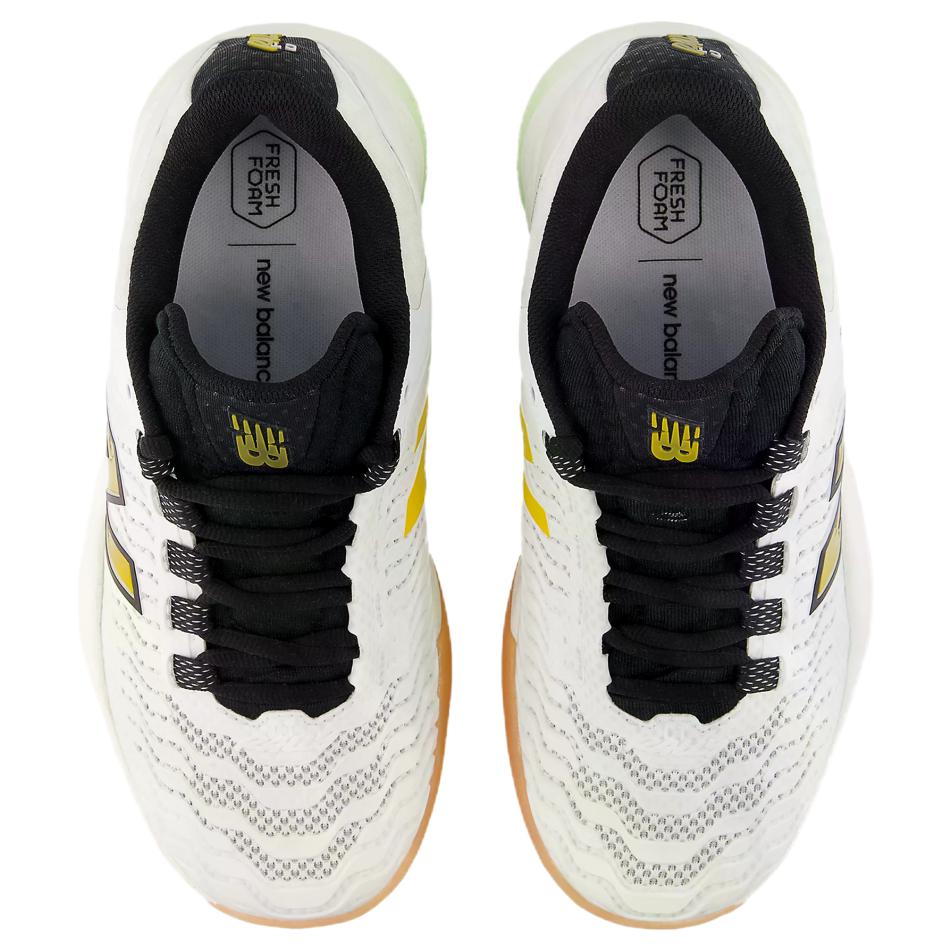 New Balance Fresh Foum X CT Rally V2 Breathable Support Low Top Tennis Shoes Women's White Black Gold Sneakers WCHRALL2