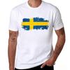 BLWHSA Sweden Flag Printing T-shirt Men Fashion Short Sleeve 100 Cotton Brand Design T-shirts