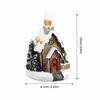 Resin Lit Mini House Decor With LED Light Christmas Village Scene Ornament For Tabletop Window Display And Tree Decoration