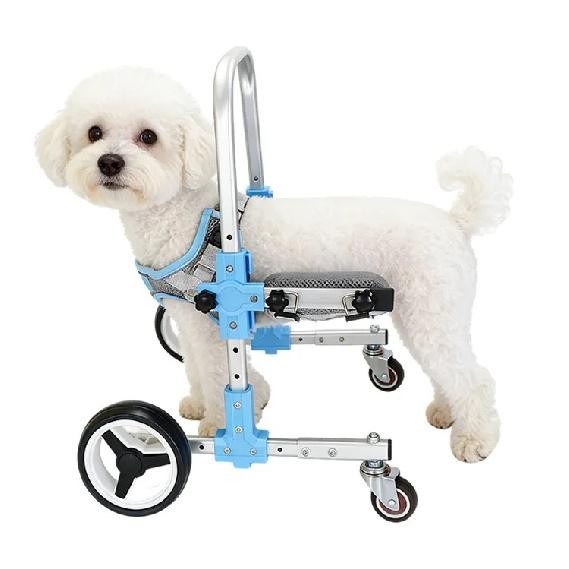 Pet Forelimb Support Wheelchair, Small Dog and Cat Specific Four-wheel Rehabilitation Walking Device