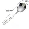 1/2PCS Stainless steel large head round spoon large-sized dining spoon dessert mixing spoon kitchen tools dishwasher washable4