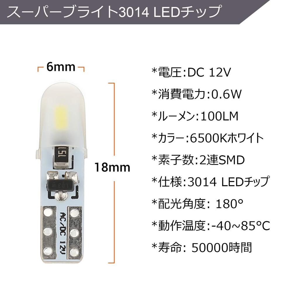 NAKOBO T5 74 73 2723 2721 W3W Светодиодная лампа 2SMD чип 3020 Автомобильный прибор