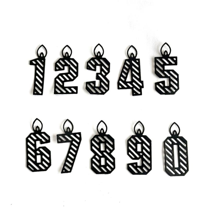 0-9 Number Cutting Dies for Photo Scrapbooking Card Making Decorations Embossing Stencils Carbon Steel Die Cuts