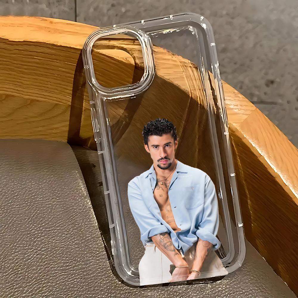 Singer Bad Bunny Art Phone Case for Samsung Galaxy S25 S24 S23 S22 S21 S20 S10 Note20 10 FE Ultra Plus 4G 5G Clear Back Cover
