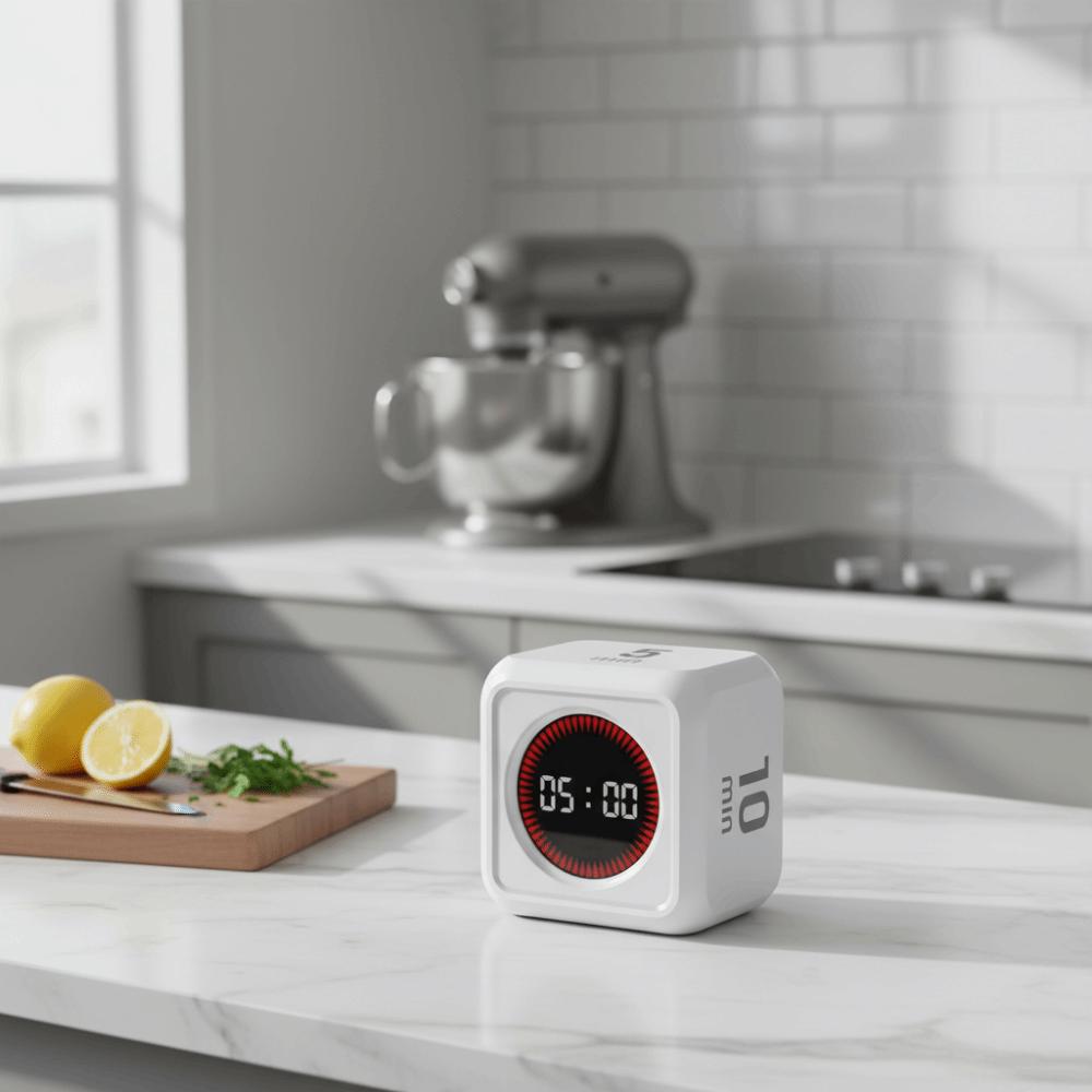 LED Display Gravity Sensing Timer 4 Preset Time Cube Timer Visual Flip Timer  Productivity Tool
