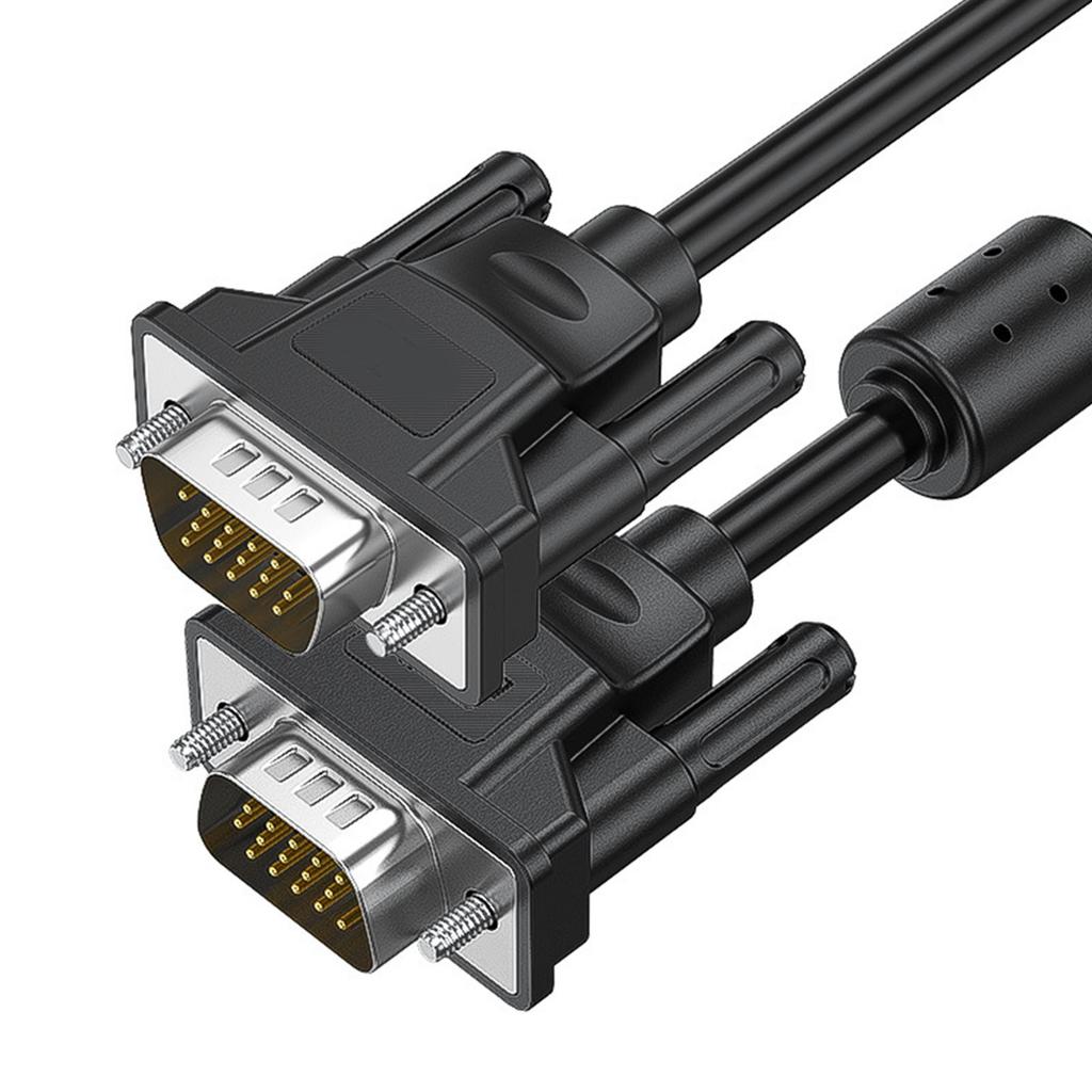 VGA Male To Male Cable Full Copper Double Shielded 15 Pin HD 1920x1080 60Hz VGA Cable for Computer