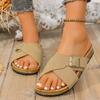 2025New Women Cork Sandals Classic Fashion Soft Thick Sole Cork  Summer Beach Sandals Home Open Toe Flat