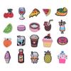 20Pcs Fruit Drink Biscuits Series PVC Shoes Charms Decoration