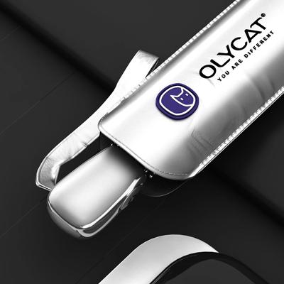 Плоский солнцезащитный зонт, прозрачный титановый, серебристый автоматический зонт от дождя, женский анти-УФ-складной зонт для путешествий, ветрозащитный зонтик