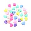 100pcs/lot Mixed Colors Love Heart Shape Acrylic Spacer Beads 12x9mm Plastic Pastel Resin Charm Bead for DIY Jewelry Make
