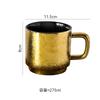 Творческая керамическая кружка из золота и серебра Винтажная кофейная чашка Набор посуды Чашка для матча Молочная чашка Чашки для латте Бытовые чашки для воды Чашки для чая