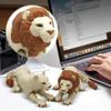 3D-печатная шарнирная фигурка льва, модель с подвижными суставами, реалистичная скульптура животного для демонстрации и коллекции