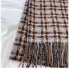 Scarf Women's Autumn and Winter New Imitation Cashmere Warm Scarf Big Windmill Plaid Shawl Windproof & Warm, Multi-Color Options for Casual Outings