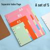 Цветные вкладыши для планировщика формата A4/B5 - Универсальные разделители с индексом формата A5/A6