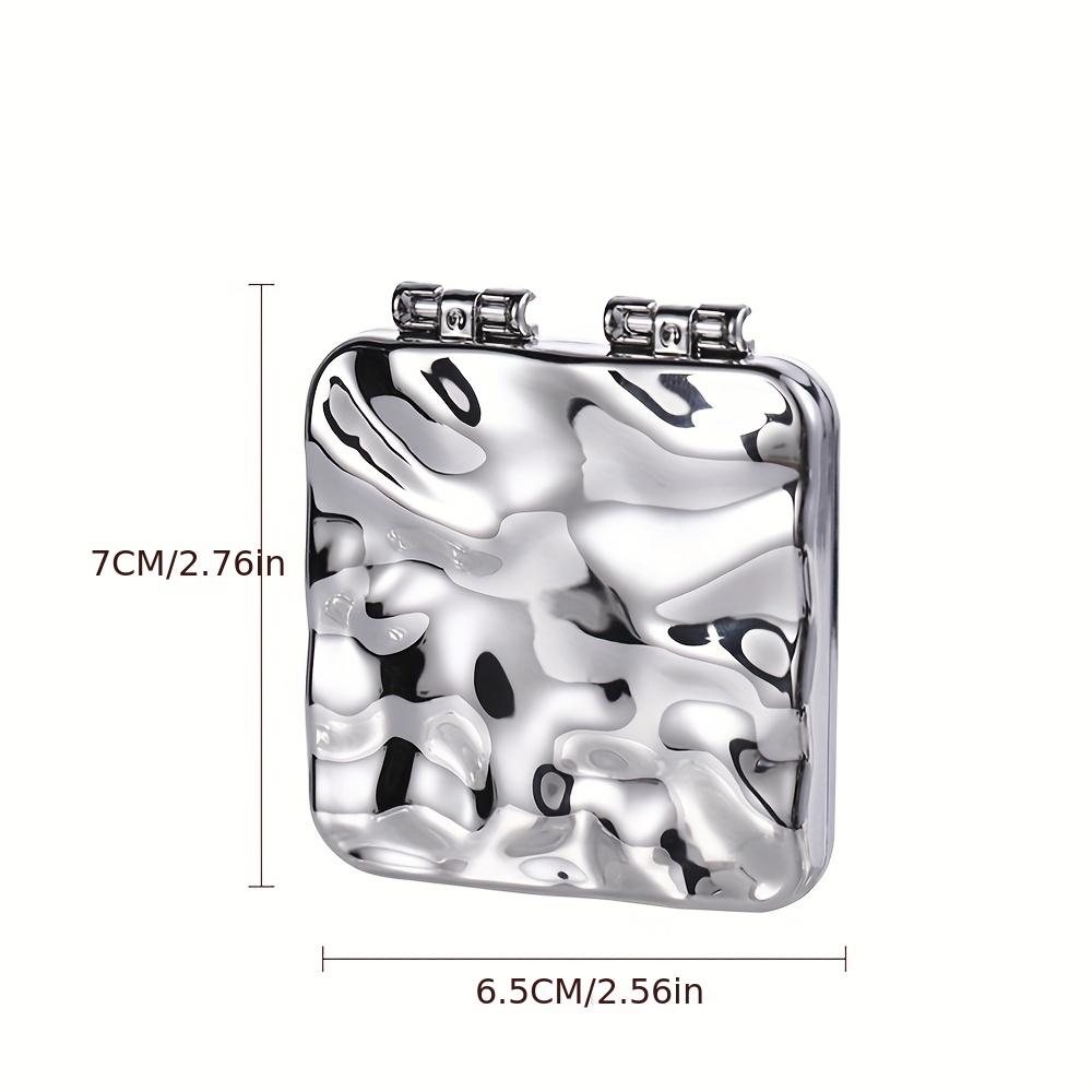 1 маленькое ручное двустороннее зеркало - разработано для женщин, это складывающееся вручную зеркало для тела и практичное настольное вертикальное зеркало для макияжа