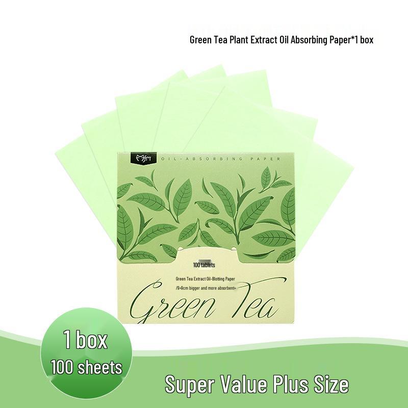 Portable Summer Fresh Facial Oil Blotting Papers with Plant Fragrance - 100 Sheets