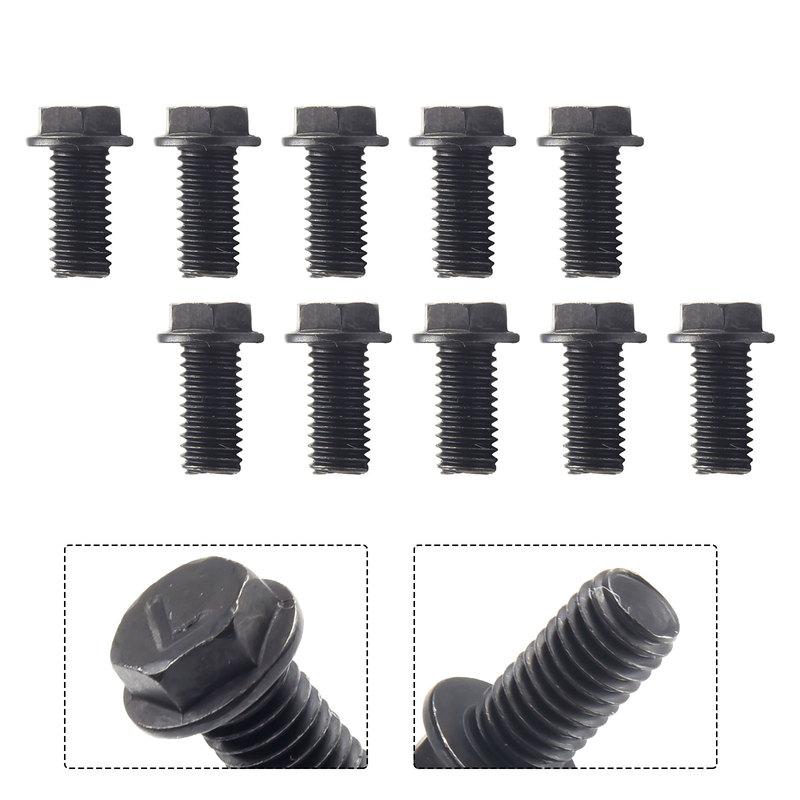 10pcs Saw Blade Screw M8 M7 M6 Left Hand Thread Hex Flange 6mm/7mm/8mm For Cutting Machine High Strength And Hardness Tool Parts