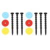 2 комплекта держателей для гольф-ти, набор подставок для длинных мячей из АБС-пластика с цветными дисками для занятий спортом на открытом воздухе